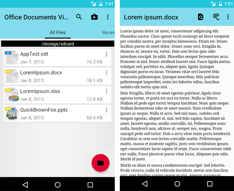 برنامه Office Documents Viewer: اجرا و مدیریت فایل های آفیس، پاورپوینت و متنی 