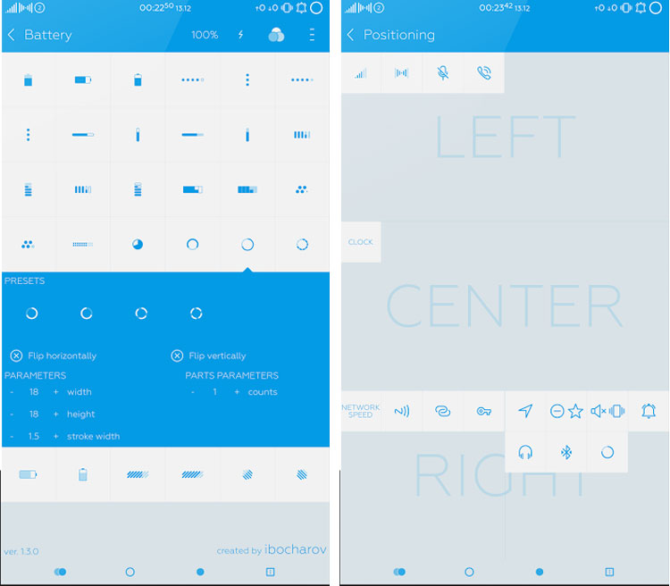 برنامه Flat Style Bar: تغییر آیکون های استاتوس بار -