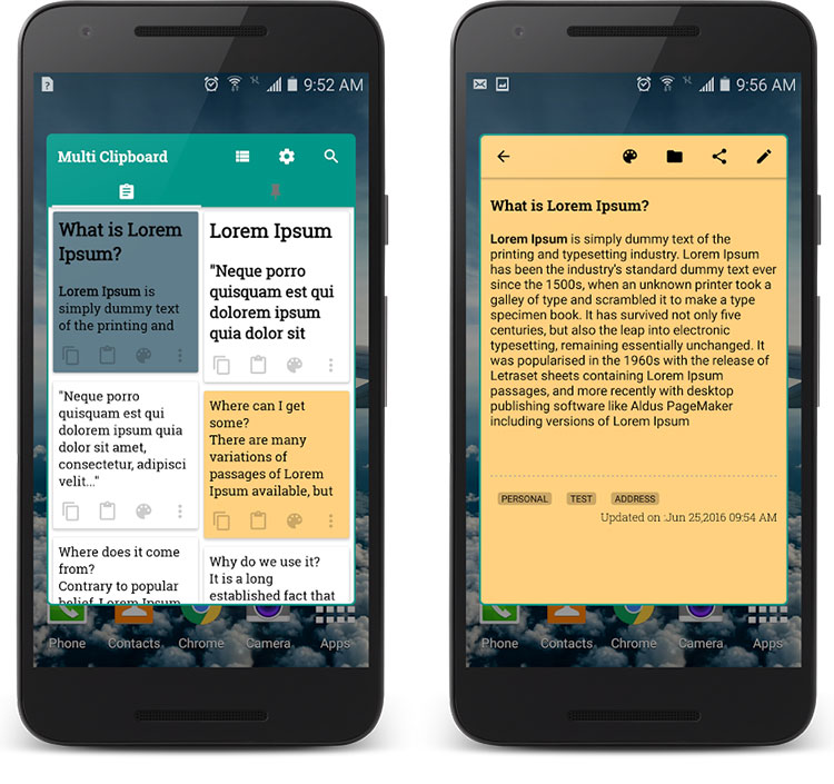 برنامه Multi Clipboard Manager: مدیریت کلیپبورد در اندروید 