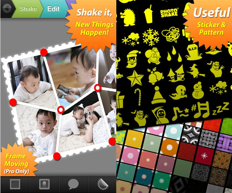 برنامه PhotoShake: ساخت تصاویر Collage با تکان دادن گوشی