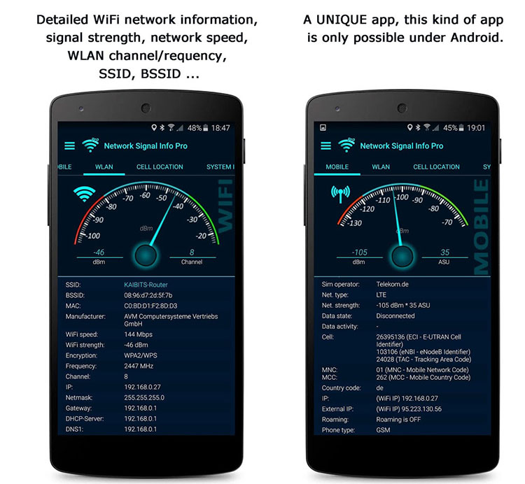 برنامه Network Signal Info: اطلاعات جامع از شبکه های موبایل