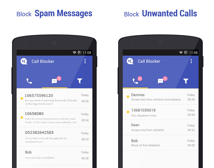برنامه Call Blocker: مسدودسازی تماس و پیامک برای اندروید 