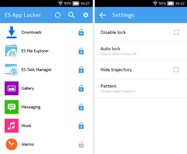 برنامه ES App Locker: قفل گذاری روی اپلیکیشن های نصب‌شده 